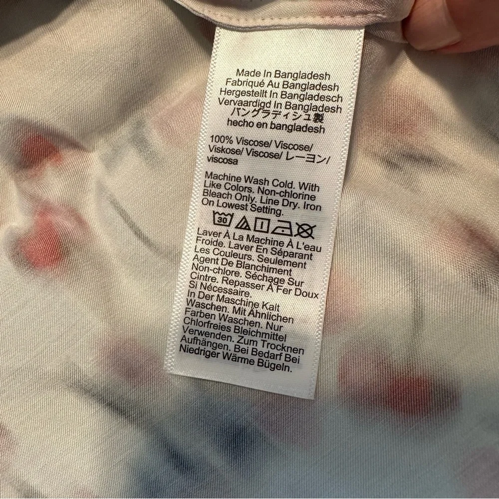 NWT J. Crew Soft shine slip dress in blurry cherry print Size M #R20